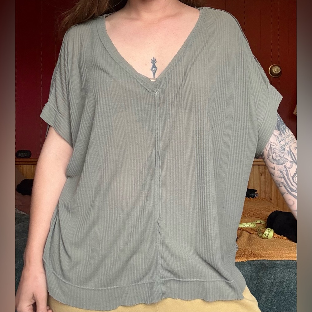 Free People oversized Short Sleeve Tunic